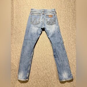 Wrangler Retro Jeans Men’s 32x34 blue Slim Straight Stretch Western Rodeo Faded